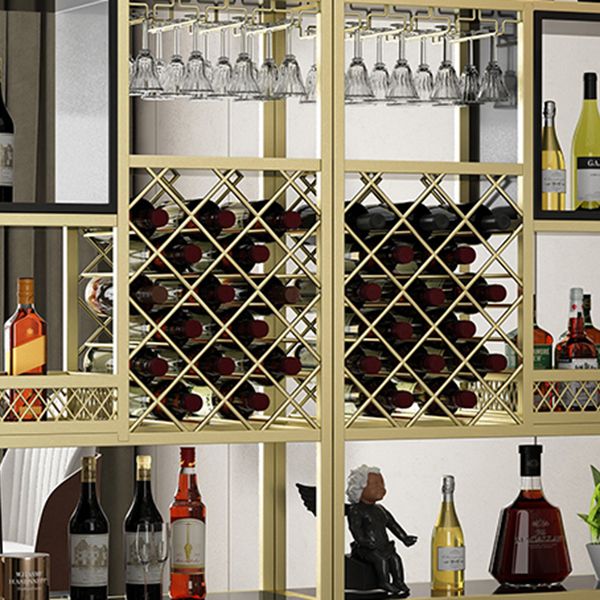 Metall freistehende Weinflasche und Glasregal Industrieweinregal mit Regal