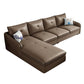 31.49 " H Brown Leather Square Arm Tufted Sofa & Chaise for Living Room Clearhalo 'furn' 'furn_sectionals' 'Furniture' 'Living Room Furniture' 'Sectionals' 1200x1200_68797dc1-2a47-4fa5-82c6-be5cc6da323b