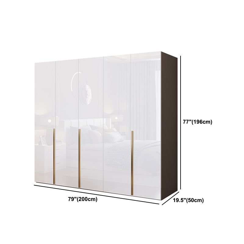 Contemporary Wooden Wardrobe White Colour Soft Close Door Wardrobe Closet Clearhalo 'Armoires & Wardrobes' 'armoires_wardrobes' 'Bedroom Furniture' 'furn' 'furn_armoires_wardrobes' 'Furniture' 1200x1200_687a7872-2971-421a-805c-2dc6ff71513b