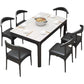 Eenvoud Rechthoek Eettafel Stenen Eetkamercollectie met 4 poten