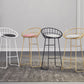 Scandinavian Design Upholstered Bar Stools Armless Stools with Cushion