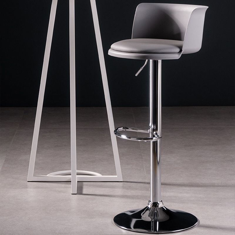 Scandinavian Adjustable Height Barstool Faux Leather Swivel Bar Stools Clearhalo 'Bar Furniture' 'Bar Stools' 'bar_stools' 'furn' 'furn_bar_stools' 'Furniture' 'Kitchen & Dining Furniture' 1200x1200_687cf6b3-1259-4860-9bfe-641b3f223179
