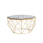 Modern Frame Coffee Table Round Glass Top Coffee Cocktail Table Clearhalo 'Coffee & Accent Tables' 'Coffee Tables' 'coffee_tables' 'furn' 'furn_coffee_tables' 'Furniture' 'Living Room Furniture' 1200x1200_687f58dd-8a08-4d1b-990a-067559f70a31