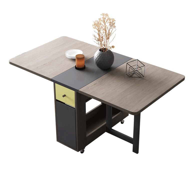 Rectangle Mid-Century Modern Dining Table Wood Base Table for Home Kitchen Dinner Clearhalo ' dining_table' 'Dining Tables & Seating' 'Dining Tables' 'furn' 'furn_dining_table' 'Furniture' 'furniture_dining_table' 'Kitchen & Dining Furniture' 'kitchen&dining_furn' 'kitchen' 'kitchen_dining_table' 1200x1200_688033ca-62ab-4966-a406-9cfce82ecc85