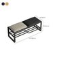 Rectangle Modern Entryway Bench Cushioned Metal Seating Bench Clearhalo 'Benches' 'Chairs & Seating' 'furn' 'furn_benches' 'Furniture' 'Living Room Furniture' 1200x1200_6880af96-8316-471a-bb9c-ea0bcea13925