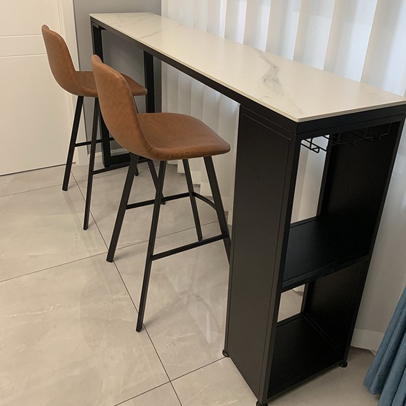 Indoor 1/2/3 Pieces Pub Dining Set Industrial Table and Stool Set with Storage Clearhalo 'Bar Furniture' 'furn' 'furn_home_bar_bar_sets' 'Furniture' 'Home Bars & Bar Sets' 'home_bar_bar_sets' 'Kitchen & Dining Furniture' 1200x1200_6881ff1e-1c0c-4592-ad12-4bfddb8cdfec