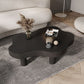 Table de cocktail à 3 pieds, table basse simple nordique en bois massif de forme libre