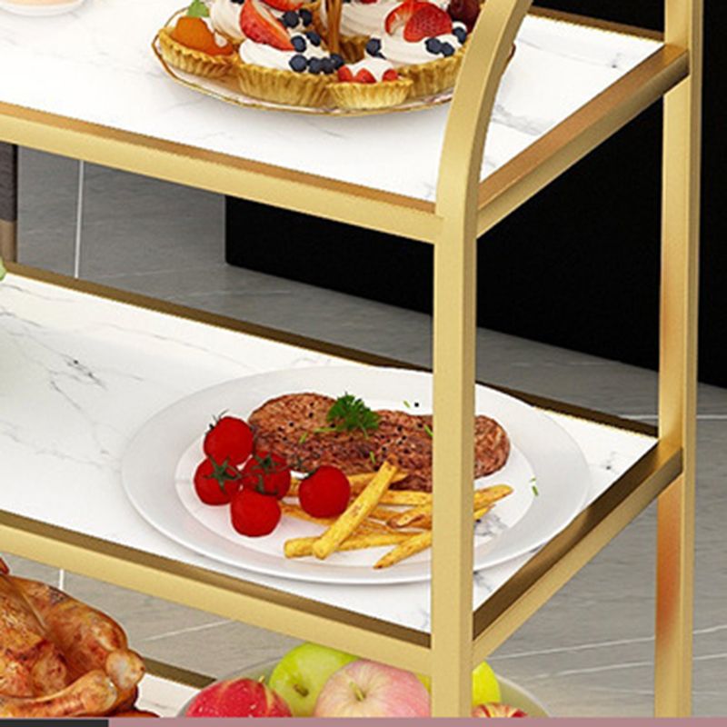 Rolling Contemporary Prep Table Metal Prep Table for Home Use Clearhalo 'furn' 'furn_kitchen_islands_carts' 'Furniture' 'Kitchen & Dining Furniture' 'Kitchen Islands & Carts' 'kitchen_islands_carts' 1200x1200_688595f1-8ada-4beb-87d1-0cfe4fcbbbd0