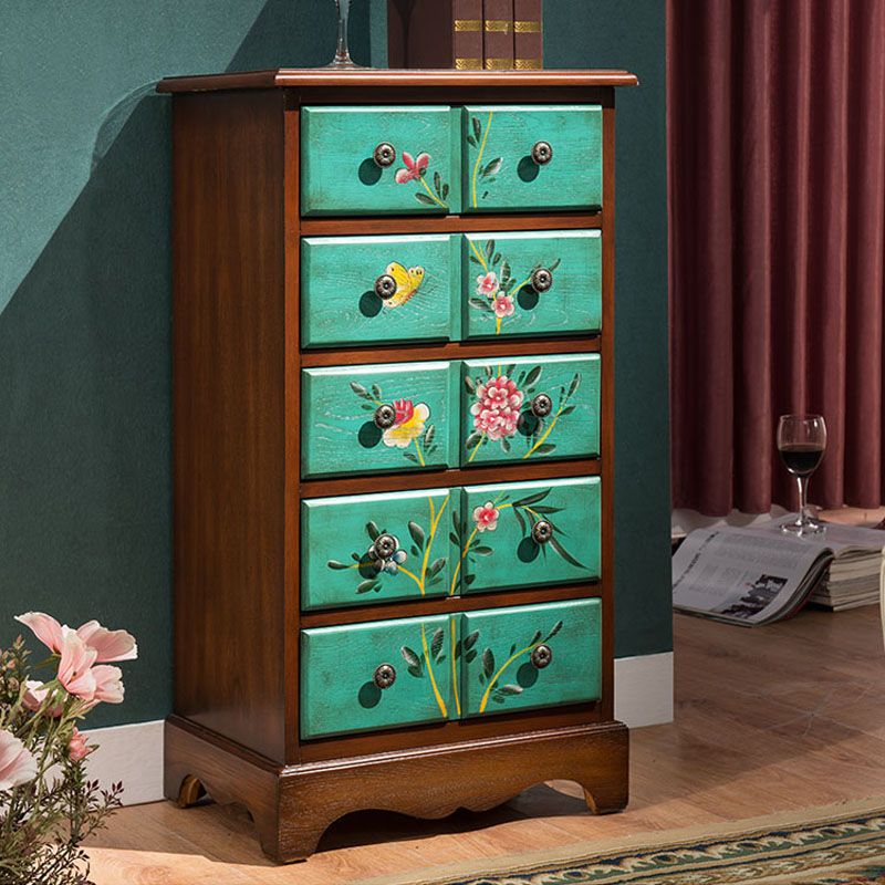 Coffre de rangement vertical en bois côtier pour lingerie, pour chambre à coucher