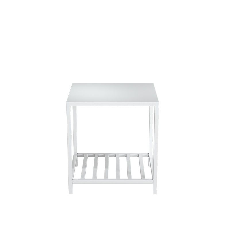 Metal da 18 pollici H comodini in ferro aperto mensole incluso tavolo da notte con gambe