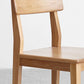 Eiken vaste houten eetkamerstoel eigentijdse keukenarmloze stoel