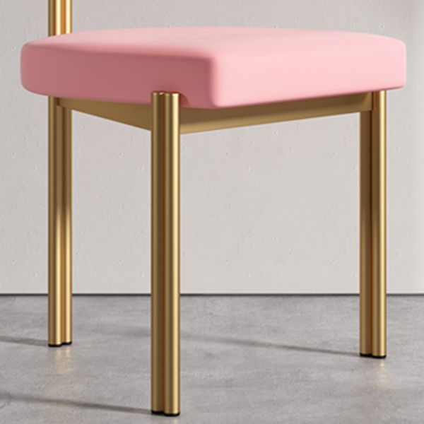 Upholstered Armless Dining Chairs Nordic Style Low Back Side Chair for Dining Room