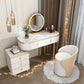 Glam Wood Vanity Dressing Table with Drawers in White Dressing Table Clearhalo 'Bedroom Furniture' 'furn' 'furn_makeup_vanities' 'Furniture' 'Makeup Vanities' 'makeup_vanities' 1200x1200_688d1db7-f20f-4bd5-89d2-b961fe30cf97