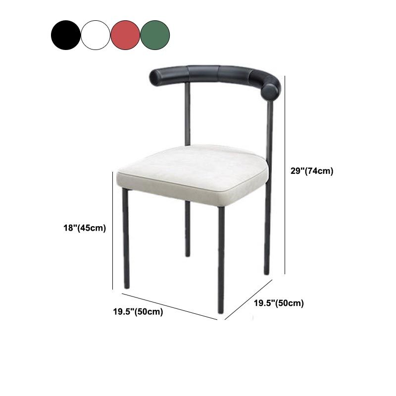 Modern Linen Dining Chair Open Back Dining Side Furniture in Matte Finish for Brasserie Clearhalo 'Dining Chairs' 'Dining Tables & Seating' 'dining_chair' 'furn' 'furn_dining_chair' 'Furniture' 'Kitchen & Dining Furniture' 1200x1200_688db6d5-581d-49e3-a214-1a4f3dc780d9