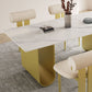 Nordic Rectangle Stone Dining Table 1/5 Pieces Dining Set for Dining Room
