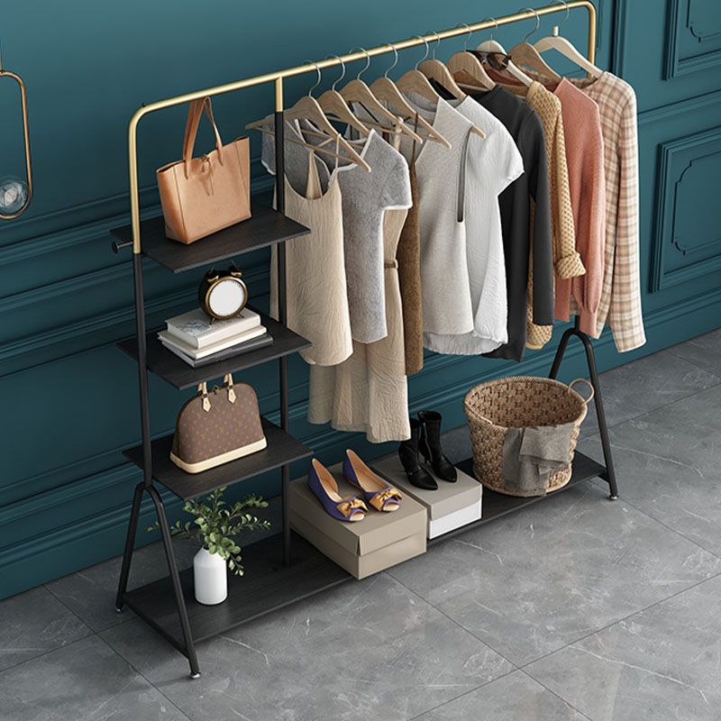 Industrial Style Coat Rack Metal Free Standing Multi Layer Shelves Coat Rack Clearhalo 'Entry & Mudroom Furniture' 'furn' 'furn_hall_tree_coat_racks' 'Furniture' 'Hall Trees & Coat Racks' 'hall_tree_coat_racks' 1200x1200_688f77a0-c2d5-45e9-803e-1eb5a56bac8d