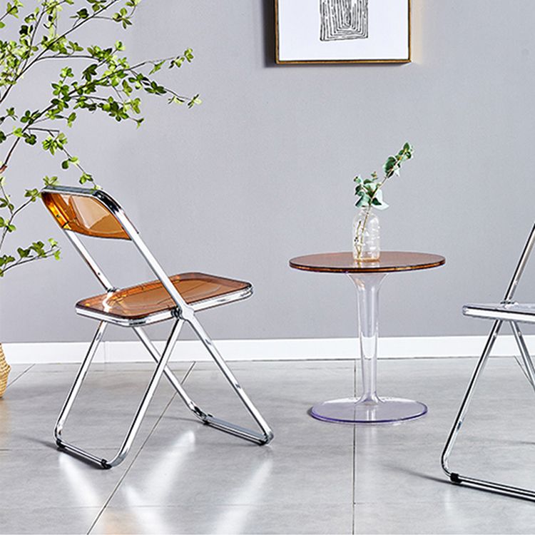 Contemporary Metal Dining Room Chair Folding Armless Side Chair for Restaurant Use Clearhalo ' kitchen&dining_furn' 'Dining Chairs' 'Dining Tables & Seating' 'dining_chair' 'furn' 'furn_dining_chair' 'Furniture' 'furniture_dining_chair' 'Kitchen & Dining Furniture' 'kitchen' 1200x1200_688f7c28-1797-4146-b403-2b336dcea515