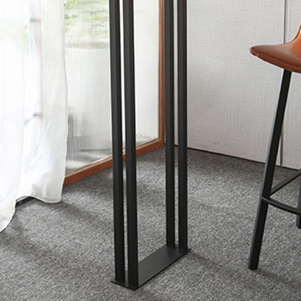 Tavolo da pub industriale per soggiorno in pietra tavolo da bar con doppio piedistallo