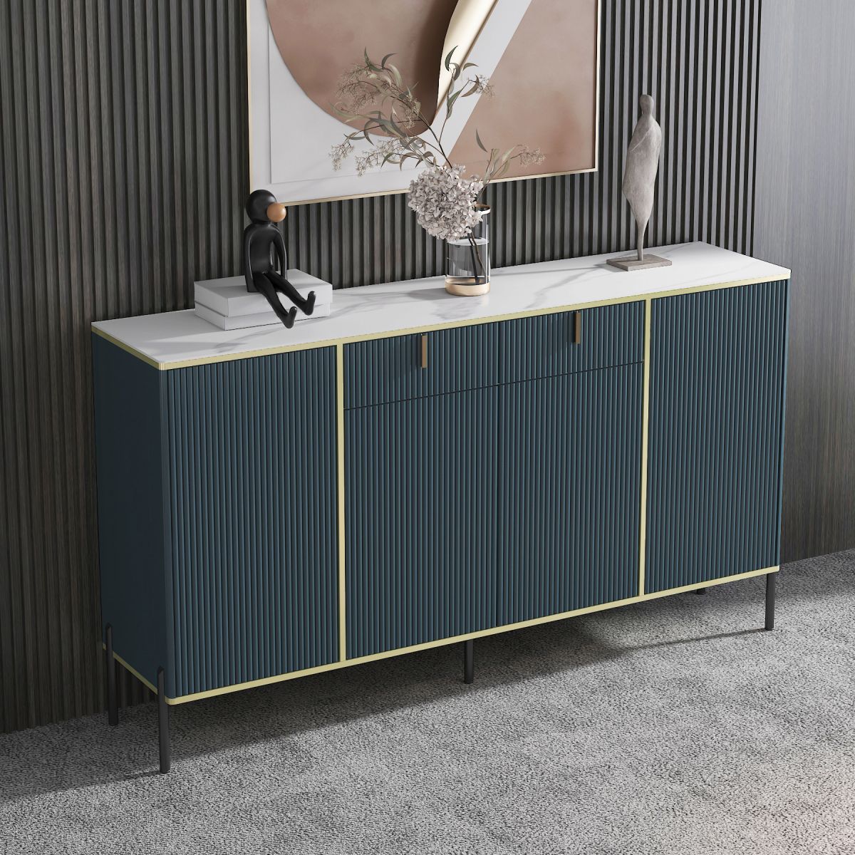 Server per pranzo in pietra contemporaneo server regolabile per soggiorno per soggiorno