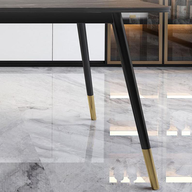 Metal Industrial Rectangular Dining Table Sintered Stone Dining Table with Metal Legs Clearhalo ' dining_table' 'Dining Tables & Seating' 'Dining Tables' 'furn' 'furn_dining_table' 'Furniture' 'furniture_dining_table' 'Kitchen & Dining Furniture' 'kitchen&dining_furn' 'kitchen' 'kitchen_dining_table' 1200x1200_6891f163-33f6-45fe-b6b8-59f0101e0fee