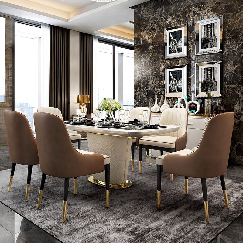 Modern 1/2/6/7 Pieces Dining Set Marble Dining Furniture Set /Separate Items Clearhalo 'Dining Room Sets' 'Dining Tables & Seating' 'dining_room_set' 'furn' 'furn_dining_room_set' 'Furniture' 'furniture_dining_room_set' 'Kitchen & Dining Furniture' 'kitchen&dining_furn' 'kitchen' 1200x1200_68923fc3-e96d-4af2-a80d-eeb4e5d2b917