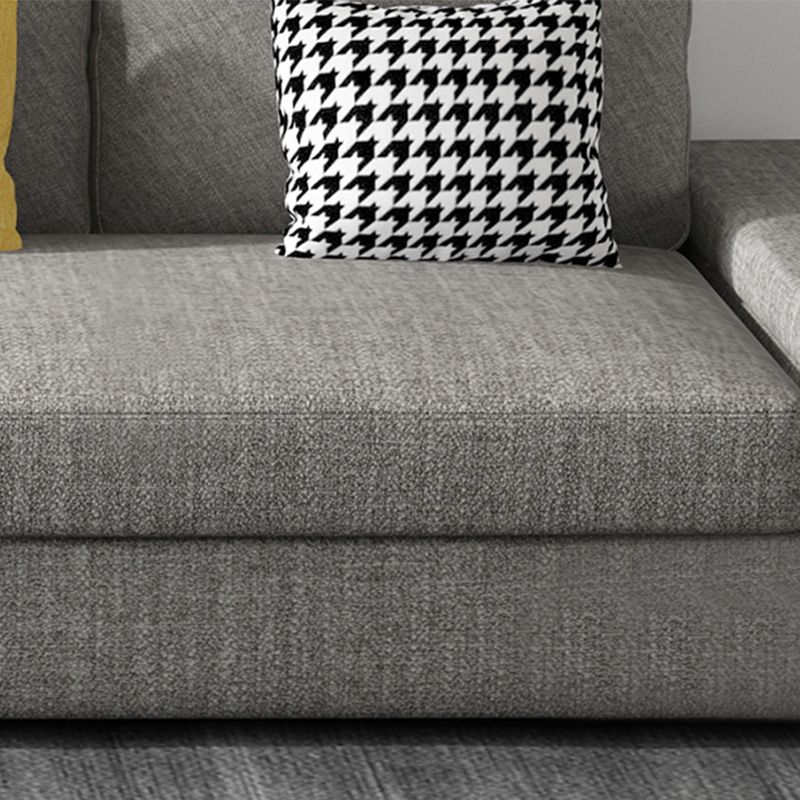 静止したストレージスリップカバーされた正方形のアームグレークッションソファ