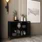 Contemporary Metal China Cabinet Glass Doors Display Cabinet with Doors