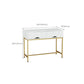 Glam 2-drawer Wooden Vanity Table 29.52" H Dressing Table in White