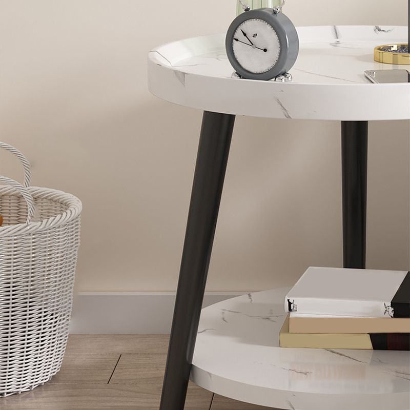 Imitatoon en bois Imitatoon Table de nuit ronde 18 pouces H table de nuit avec jambes