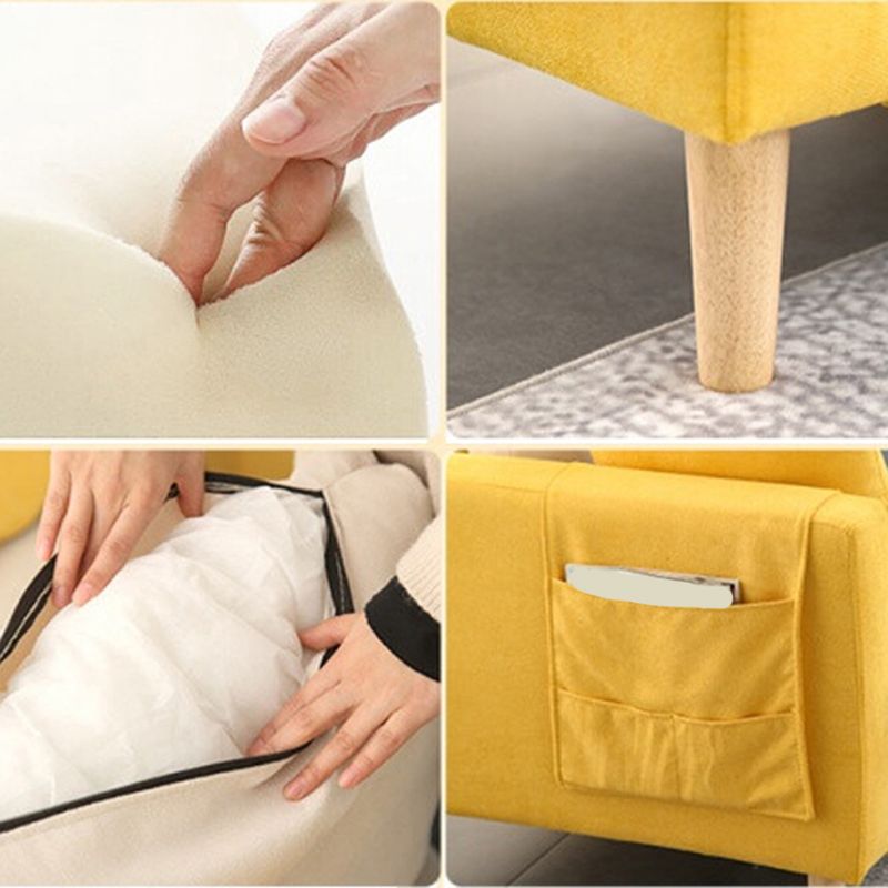 Scandinave 24,4 "de large oreillers de dos carré arme carrée convertible canapé