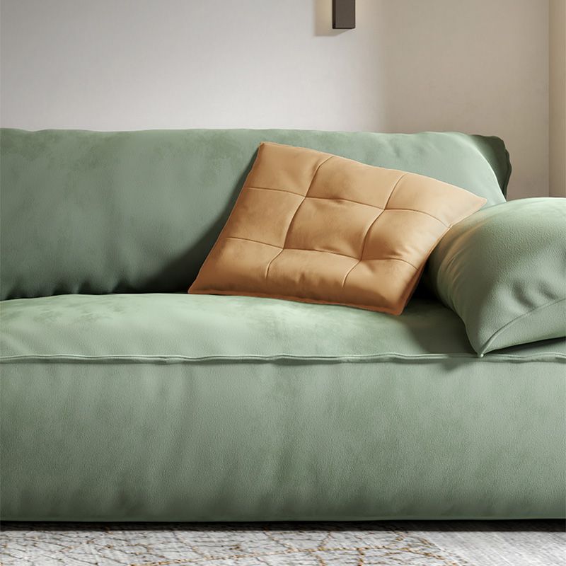 静止したスリップカバーリビングルーム枕トップアームグリーンクッションソファ