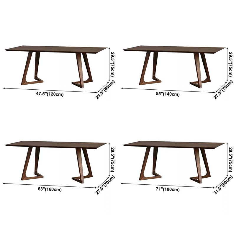 Contemporary Rectangle Dining Table Pine Solid Wood Table with Double Pedestal for Dining Room Clearhalo ' dining_table' 'Dining Tables & Seating' 'Dining Tables' 'furn' 'furn_dining_table' 'Furniture' 'furniture_dining_table' 'Kitchen & Dining Furniture' 'kitchen&dining_furn' 'kitchen' 'kitchen_dining_table' 1200x1200_689c6dd3-95fd-40f0-a402-53c217a89d30