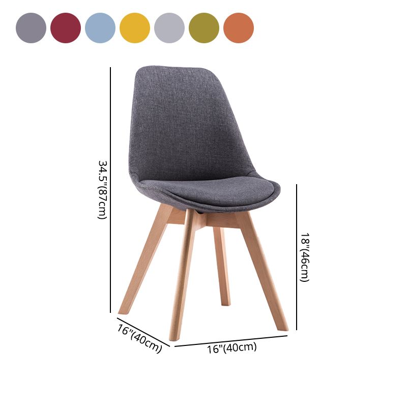 Fabric Scandinavian Conference Room Side Chair Matte Finish Parsons Dining Chair Clearhalo ' kitchen&dining_furn' 'Dining Chairs' 'Dining Tables & Seating' 'dining_chair' 'Furniture' 'furniture_dining_chair' 'Kitchen & Dining Furniture' 'kitchen' 1200x1200_689d3337-9d87-4135-8865-884e3f414d7e