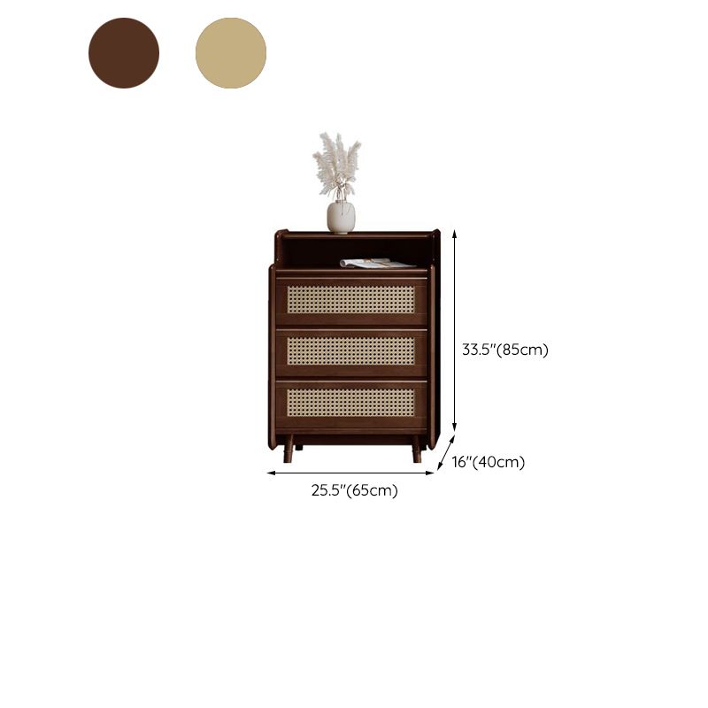 25.59" Wide Accent Chest Mid-Century Modern Wood Chest with Rattan Accent Clearhalo 'Cabinets & Chests' 'cabinets_chests' 'furn' 'furn_cabinets_chests' 'Furniture' 'Living Room Furniture' 1200x1200_689d9de7-0e60-4331-8090-7d2c1b78d9bb