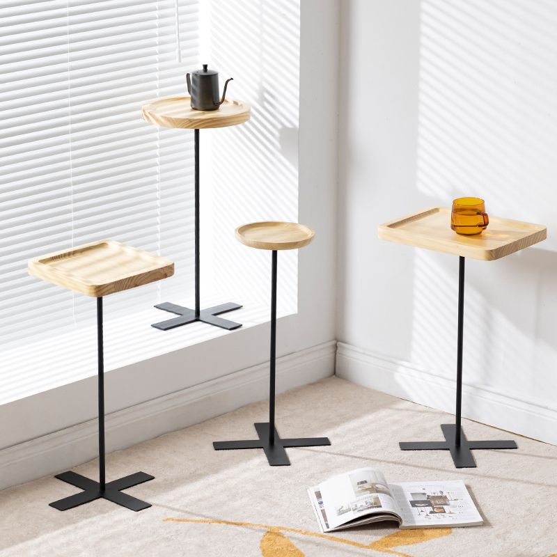 Table de l'extrémité latérale de style contemporain piédestal de canapé rond