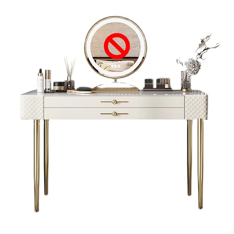 Table de maquillage blanc pour chambre avec tiroir 15,74 "W x 31,49" H