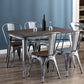 Industrial Style Solid Wood Dining Set with Rectangle Shape Table and 4 Legs Base for Home Use Clearhalo 'Dining Room Sets' 'Dining Tables & Seating' 'dining_room_set' 'Furniture' 'furniture_dining_room_set' 'Kitchen & Dining Furniture' 'kitchen&dining_furn' 'kitchen' 1200x1200_68a265f0-86cb-489a-8edd-951149191c65