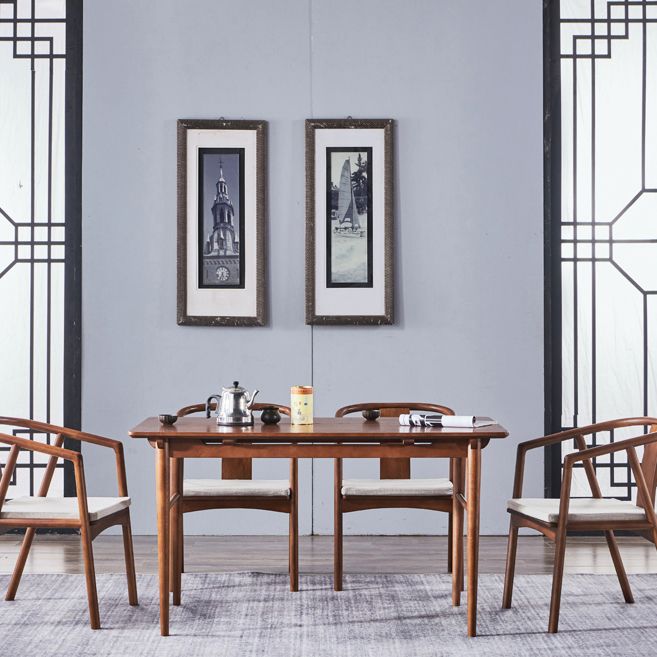 Traditional Home Wood Dining Chair Open Back Dining Side Chair with Arm Clearhalo ' kitchen&dining_furn' 'Dining Chairs' 'Dining Tables & Seating' 'dining_chair' 'furn' 'furn_dining_chair' 'Furniture' 'furniture_dining_chair' 'Kitchen & Dining Furniture' 'kitchen' 1200x1200_68a3d2a2-1751-4ee0-9835-b5f3978bdf5a