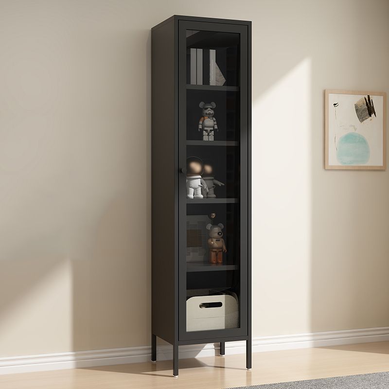 13.78"W Bookshelf Scandinavian Style Bookcase with Door for Home and Office