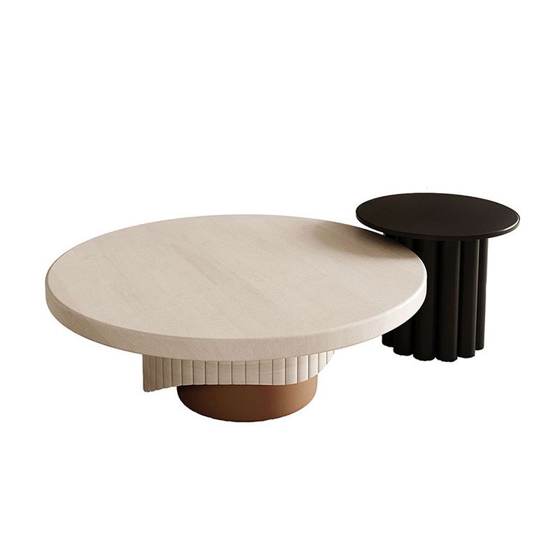 Piedistal Base Design rotondo tavolino in legno moderno tavolino