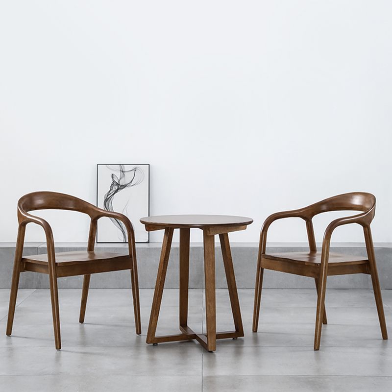 Single Round Sled Solid Wood Medium Wood Coffee Cocktail Table Clearhalo 'Coffee & Accent Tables' 'Coffee Tables' 'coffee_tables' 'furn' 'furn_coffee_tables' 'Furniture' 'Living Room Furniture' 1200x1200_68a65de9-6244-47ee-a058-3f39717927c2