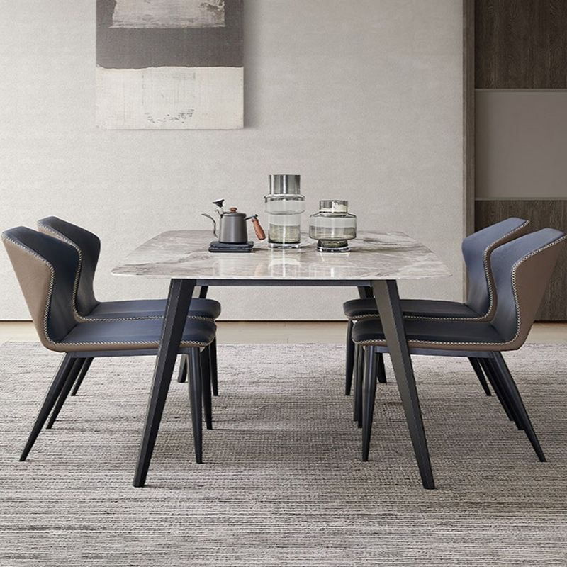 Contemporary 1/4/5/7 Pieces Dining Set Rectangle Sintered Stone Dining Room Set Clearhalo 'Dining Room Sets' 'Dining Tables & Seating' 'dining_room_set' 'furn' 'furn_dining_room_set' 'Furniture' 'furniture_dining_room_set' 'Kitchen & Dining Furniture' 'kitchen&dining_furn' 'kitchen' 1200x1200_68a6778e-aaf7-4bf7-83e8-2494c243c49c