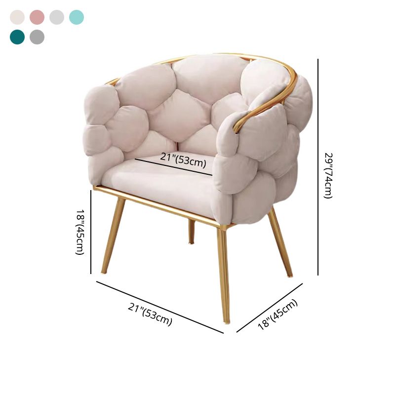 Scandinavian Velvet Armless Dining Chair Upholstered Solid Back Single Chair Clearhalo ' kitchen&dining_furn' 'Dining Chairs' 'Dining Tables & Seating' 'dining_chair' 'furn' 'furn_dining_chair' 'Furniture' 'furniture_dining_chair' 'Kitchen & Dining Furniture' 'kitchen' 1200x1200_68a6dca9-7a63-4377-9d2b-df69342ffbd6