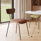 Silla lateral de estilo industrial Silla de comedor tapizada con base de metal