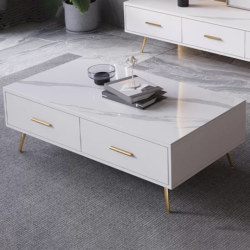 Slate Coffee Table Glam Nesting Coffee Table Set with Storage Drawers Clearhalo 'Coffee & Accent Tables' 'Coffee Tables' 'coffee_tables' 'furn' 'furn_coffee_tables' 'Furniture' 'Living Room Furniture' 1200x1200_68a8e13f-c830-4e9c-a5b2-427316383dab