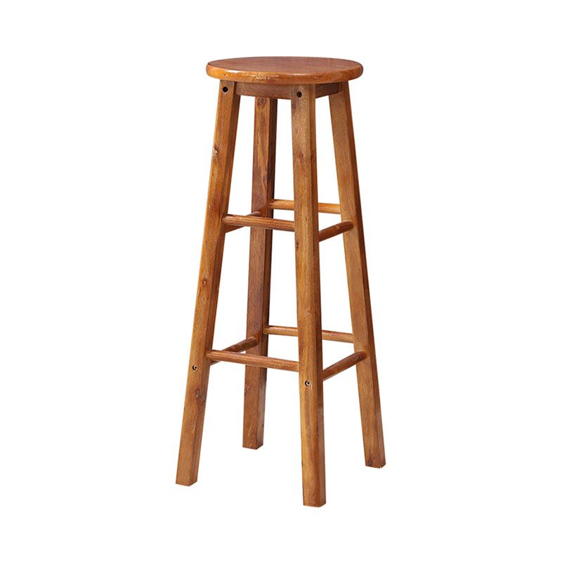 Modern Armless Backrest Counter Stool Wood Kitchen Bar Stool with Wooden Seat and Pedal Clearhalo 'Bar Furniture' 'Bar Stools' 'bar_stools' 'furn' 'furn_bar_stools' 'furniture_bar_stools' 'Kitchen & Dining Furniture' 'kitchen&dining_furn' 'kitchen' 'kitchen_furn' Furniture' 1200x1200_68a9e63f-716e-422e-bbab-fb48b4db95e7