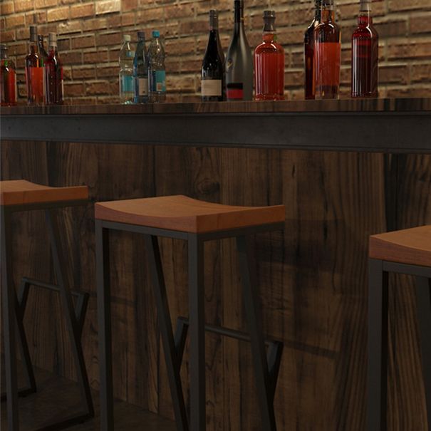 Taburete de comedor de rectángulo industrial taburete de bar de hierro para Bristol
