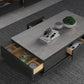 Modern Rectangle Coffee Table Set Espresso Wood Coffee Table with Drawers