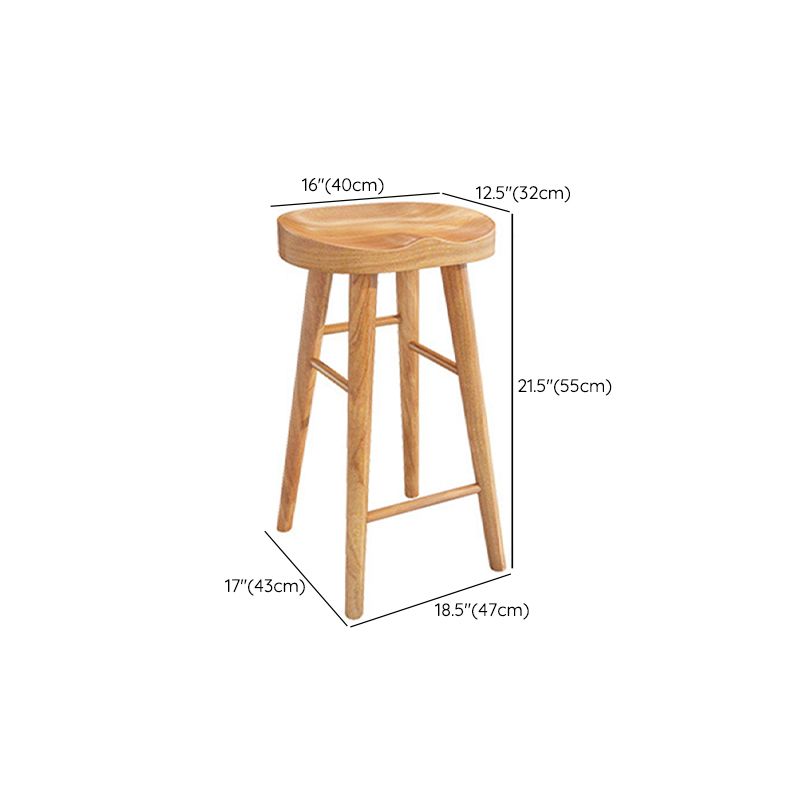 Solid Wood Dining Stool Contemporary Bar Stools with Footrest Clearhalo 'Bar Furniture' 'Bar Stools' 'bar_stools' 'furn' 'furn_bar_stools' 'Furniture' 'Kitchen & Dining Furniture' 1200x1200_68abc3e3-5b94-414b-9cfe-fc45ff9e0545