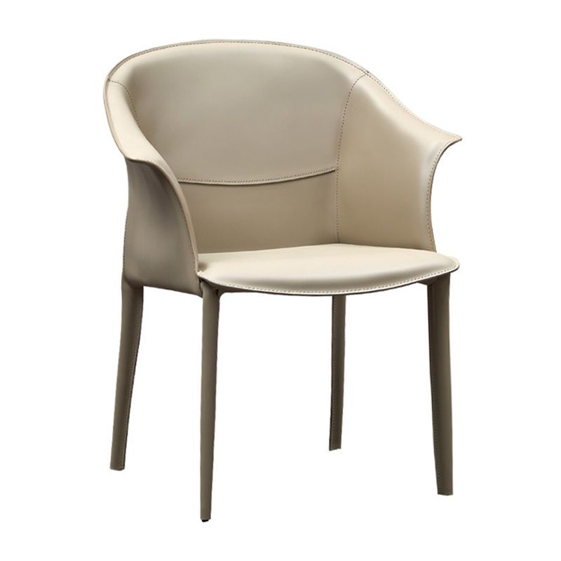 Faux Leather Dining Arm Chair Upholstered Dining Accent Chair